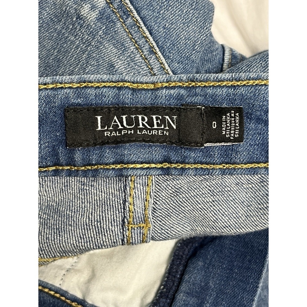 Ralph Lauren Super Skinny Blue Jeans Women 0 (Fits 6/8) Stretch Low Rise 28x29 - Picture 4 of 11